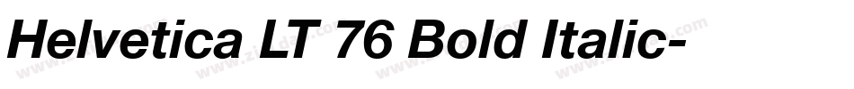 Helvetica LT 76 Bold Italic字体转换